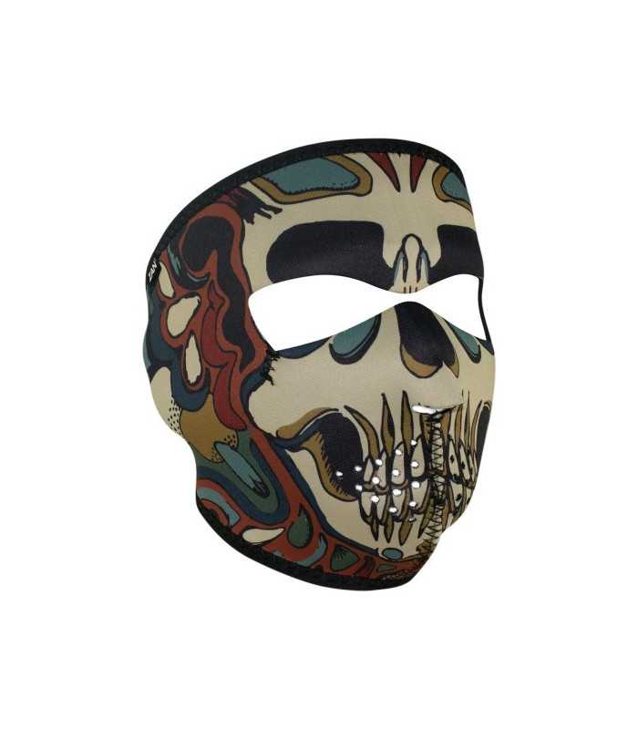 ZAN FULL FACE MASK  PSYCHEDELIC SKULL ONE SIZE