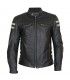 Motorcycle jacket Prexport Stripes black beige