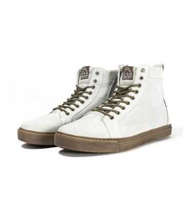 JOHN DOE MOTORCYCLE SNEAKERS NEO WHITE BROWN CE