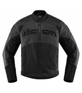 Icon Contra 2 leather jacket perforated black
