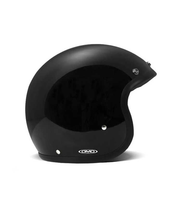 DMD Retro solid black helmet