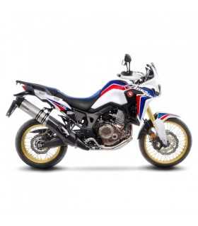 LEOVINCE Honda CRF 1000 Africa Twin (2016-17) LV One EVO Inox CH Slip-On Endcap Carbon 2