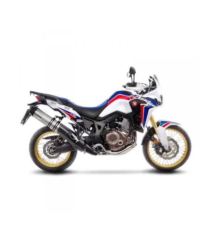LEOVINCE Honda CRF 1000 Africa Twin (2016-17) LV One EVO Inox CH Slip-On Endcap Carbon
