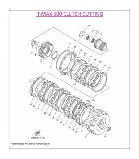 Kit clutch plates J.Costa IT500D Yamaha T-Max 500