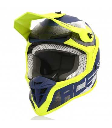 Casque cross Acerbis Linear jaune bleu