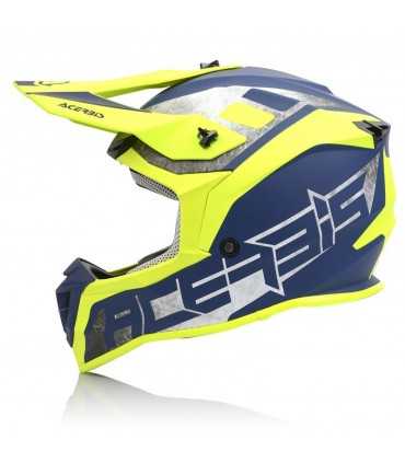 Casque cross Acerbis Linear jaune bleu