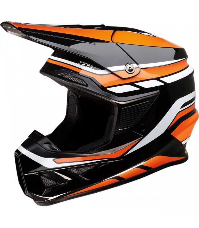 Cross helm Z1R F.I Flank mips schwarz orange