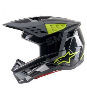 Alpinestars SM5 Rover black yellow cross helmet