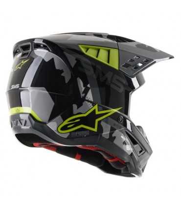 Alpinestars SM5 Rover black yellow cross helmet
