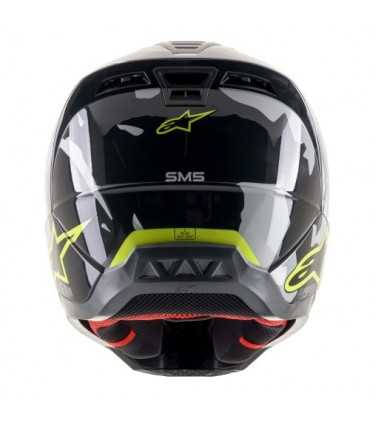 Alpinestars SM5 Rover black yellow cross helmet