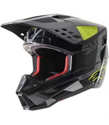 Alpinestars SM5 Rover black yellow cross helmet