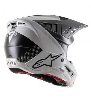 Casco motocross Alpinestars SM5 Rayon grigio nero