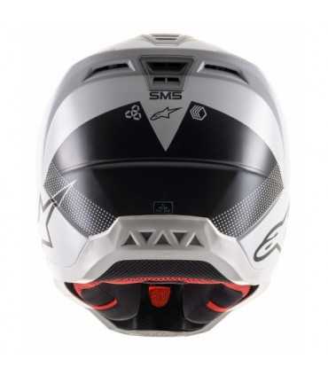Alpinestars SM5 Rayon grey black cross helmet