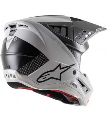 Casco motocross Alpinestars SM5 Rayon grigio nero