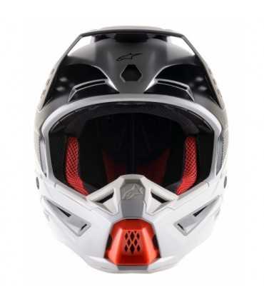 Alpinestars SM5 Rayon Motocross Helm grau schwarz