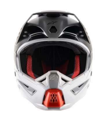 Alpinestars SM5 Rayon grey black cross helmet
