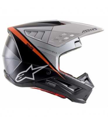 Alpinestars SM5 Rayon black white orange cross helmet