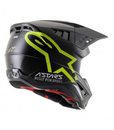 Alpinestars SM5 Compass black yellow cross helmet