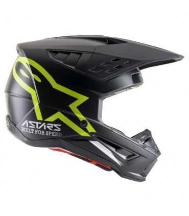 Alpinestars SM5 Compass black yellow cross helmet