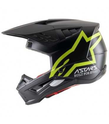 Alpinestars SM5 Compass black yellow cross helmet