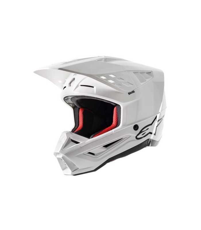Casque motocross Alpinestars SM5 solid blanc