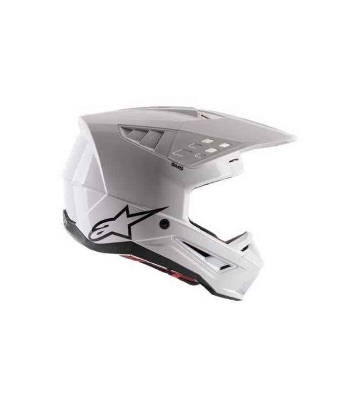 Alpinestars SM5 solid white cross helmet