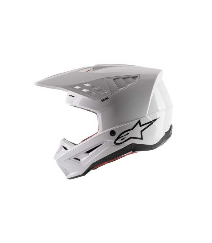 Alpinestars SM5 solide weiße Motocross-Helm