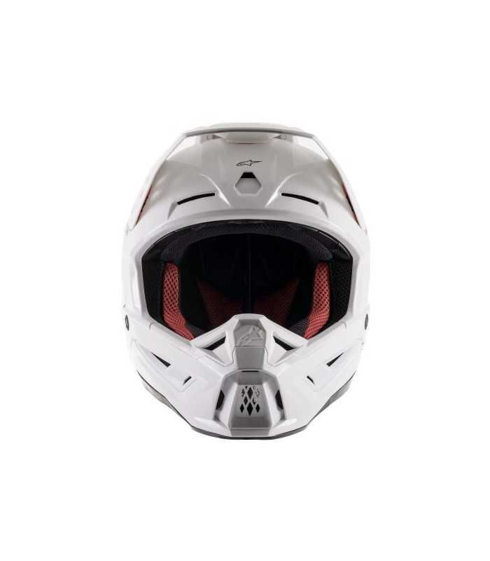 Casque motocross Alpinestars SM5 solid blanc
