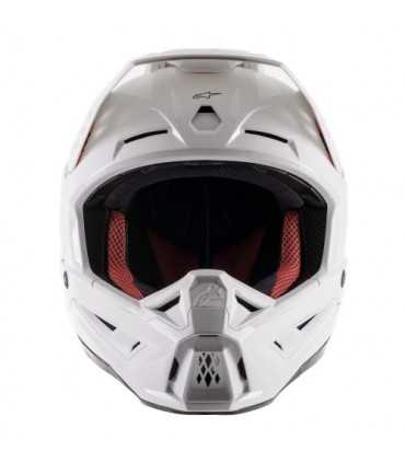 Alpinestars SM5 solid white cross helmet