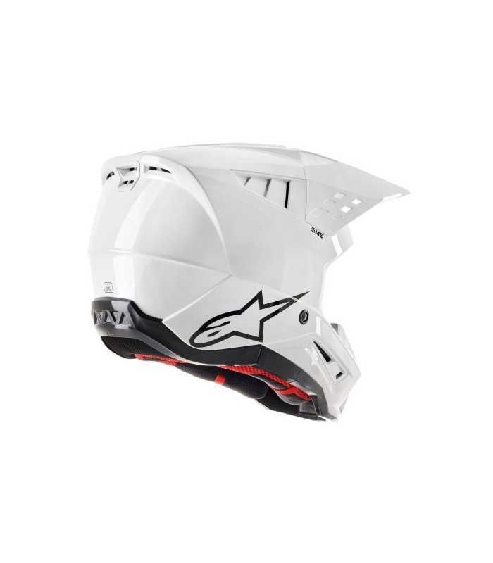 Alpinestars SM5 solid white cross helmet