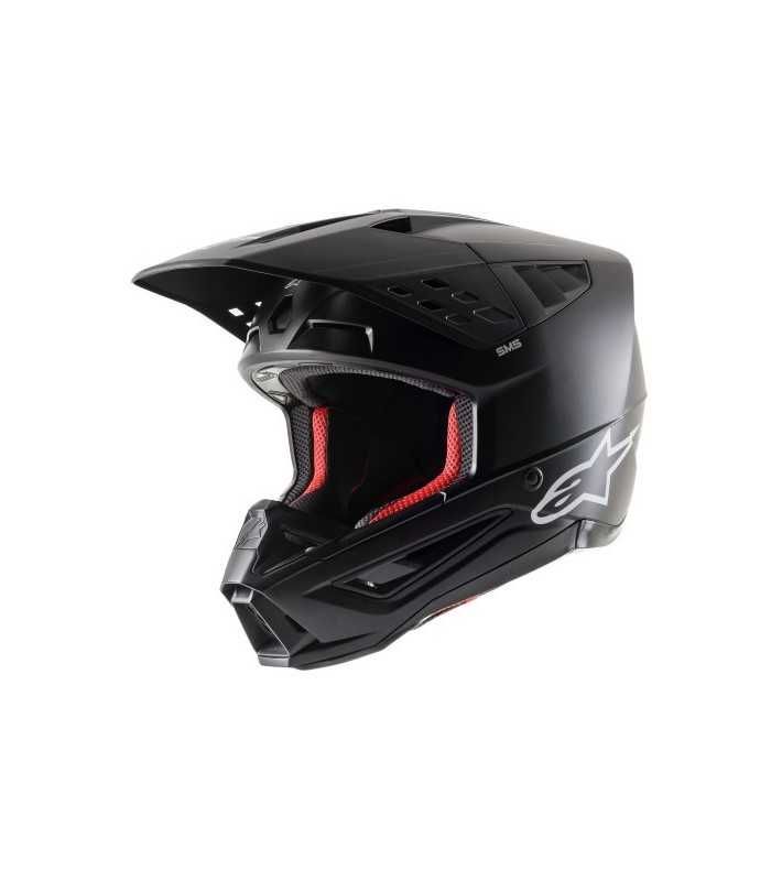 Casco motocross Alpinestars SM5 solid nero opaco