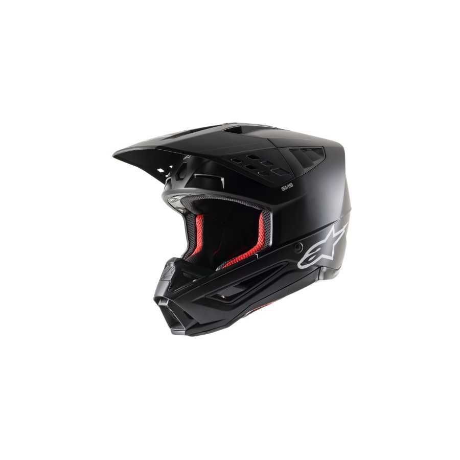 Casco motocross Alpinestars SM5 solid nero opaco
