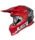 Casco cross Just-1 J39 Kinetic Camo rosso