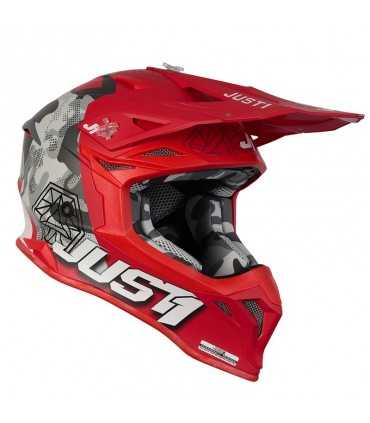 Cross helmet Just-1 J39 Kinetic Camo red