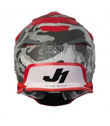 Casco cross Just-1 J39 Kinetic Camo rosso