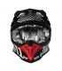 Casco cross Just-1 J39 Rock nero opaco rosso