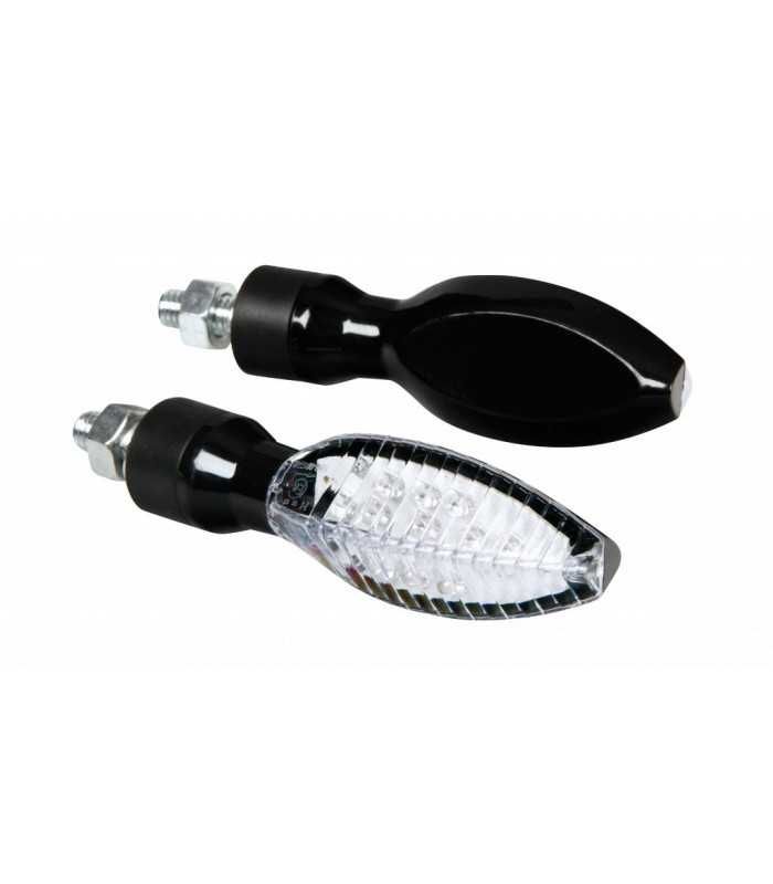 Coppia frecce led Lampa Kinesis nero vetro Bianco omologate