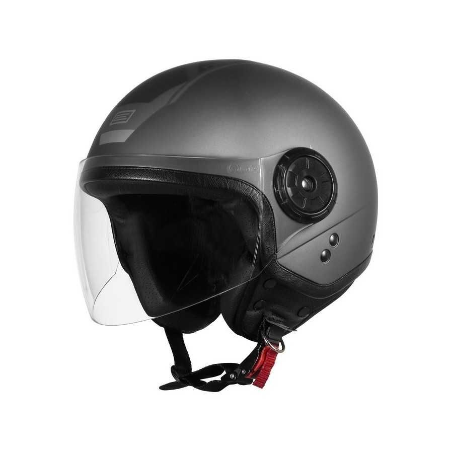 Casco jet Origine Neon Scoop titanio opaco