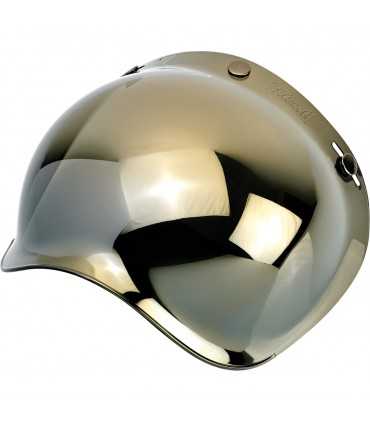 BILTWELL 3 BOTTONS BUBBLE VISOR ANTIFOG GOLD MIRROR