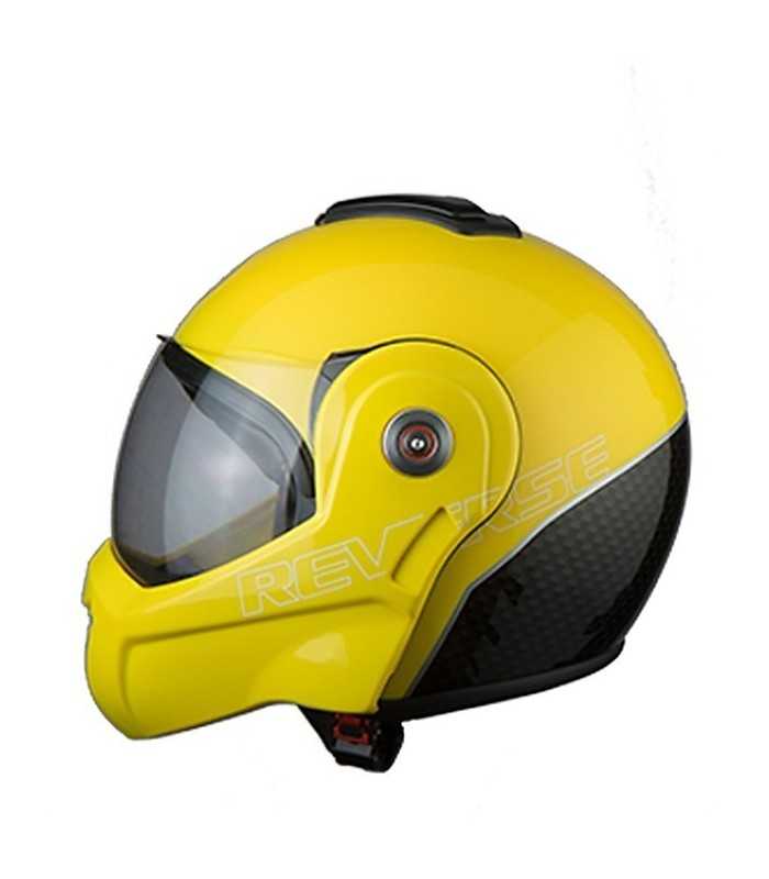 Casco moto apribile Bhr Reverse giallo nero