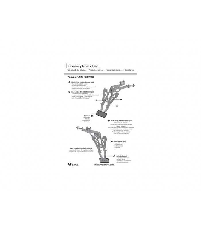 V PARTS support de plaque Yamaha T-Max 560 (2020-21)