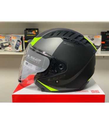Jet-Helm LS2 Copter Urbane schwarz matt gelb