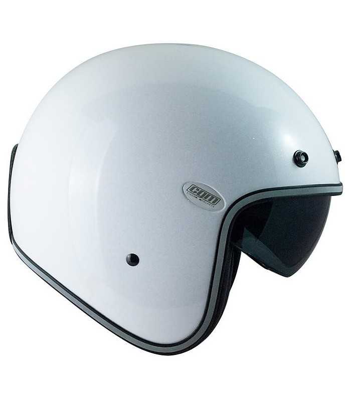 Casco jet in fibra Cgm Porto bianco glitterato