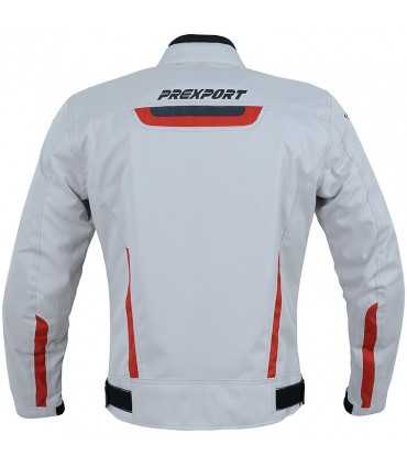 Veste moto Prexport Europa blanc rouge