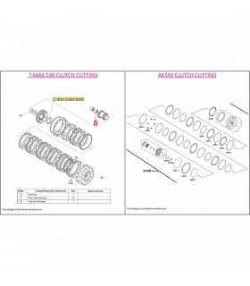 Kit clutch plates J.Costa IT530D Kymo AK550 (2017-21)