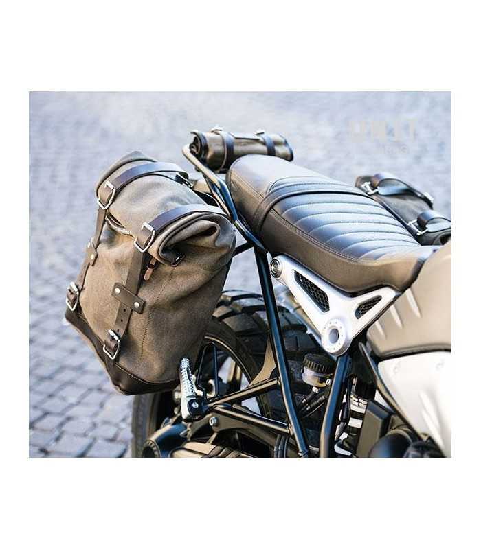 UNIT GARAGE DUE BORSE LATERALI IN CROSTA DI CUOIO + DOPPIO TELAIO BMW NINE T