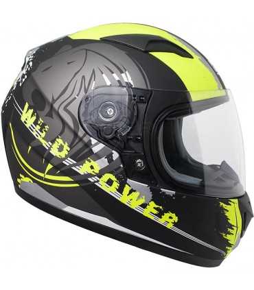 Casco da Bambino Moto Integrale CGM 265G Wild nero opaco giallo