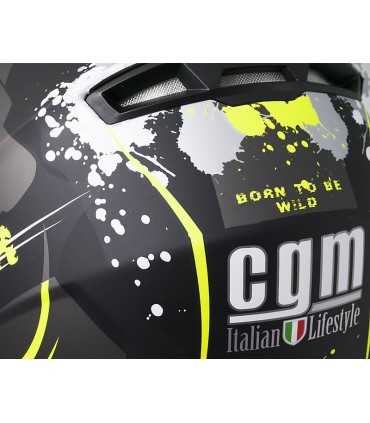 Casco da Bambino Moto Integrale CGM 265G Wild nero opaco giallo