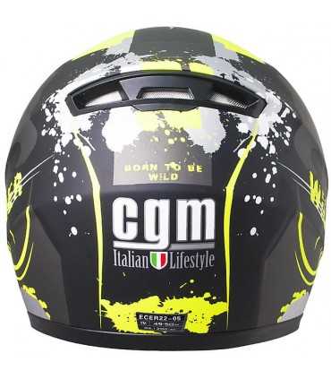 Casco da Bambino Moto Integrale CGM 265G Wild nero opaco giallo