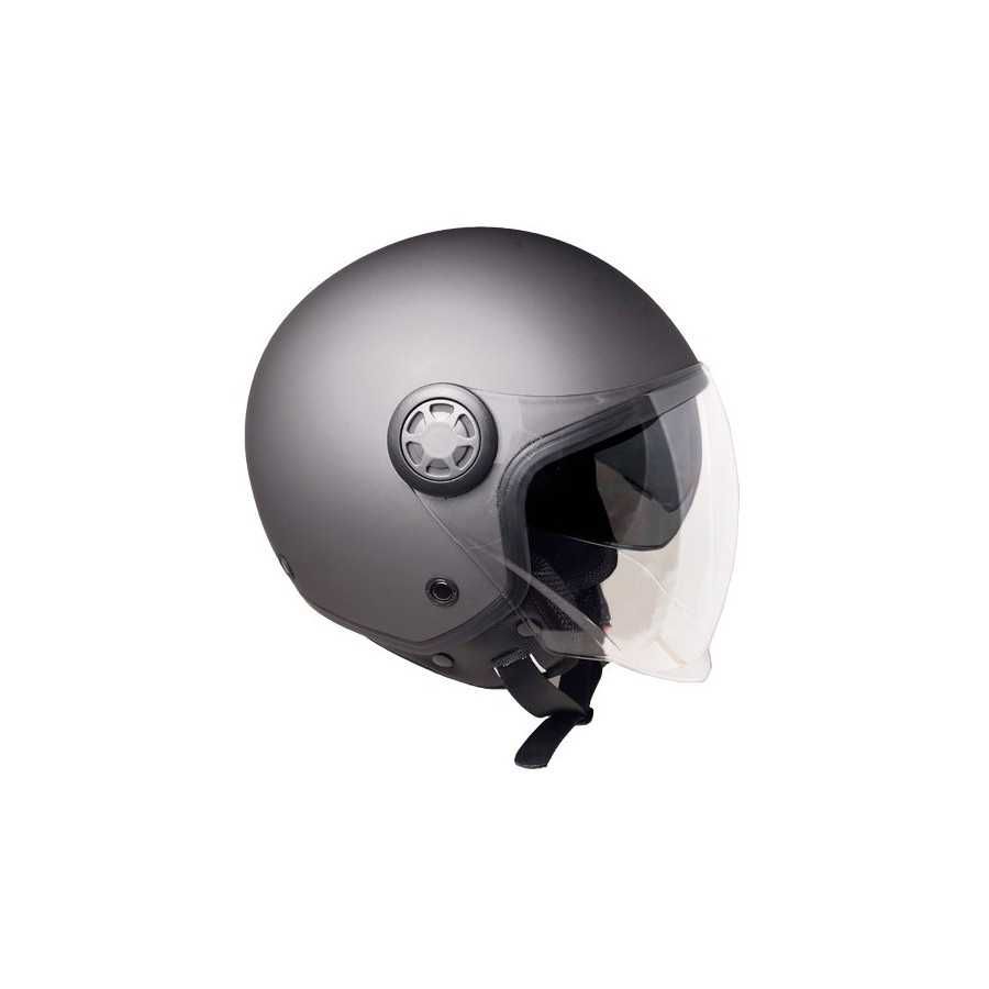 L casco moto jet ZED nero opaco SKAP